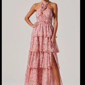 Floral Halter Maxi Dress